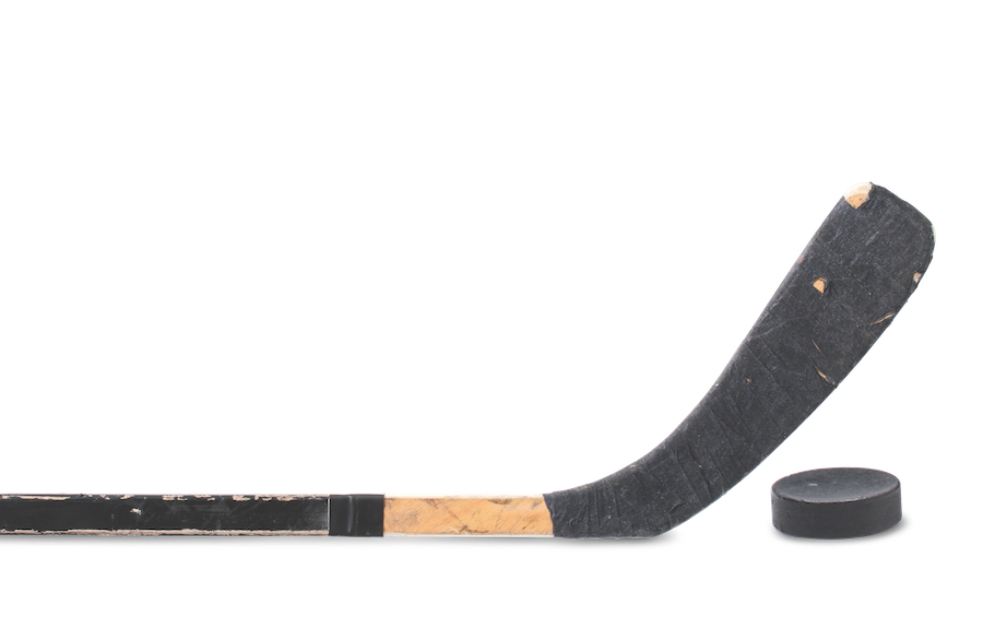 image of a hockey stick and a hockey puck