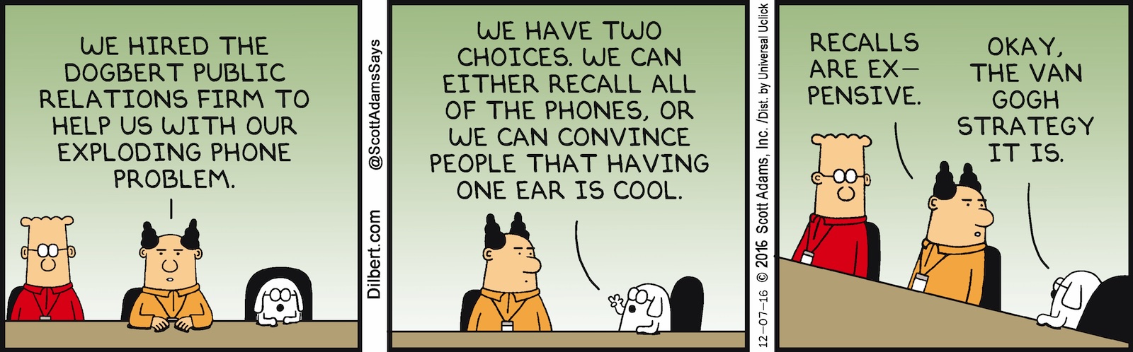 another comic strip of a Dilbert cartoon
